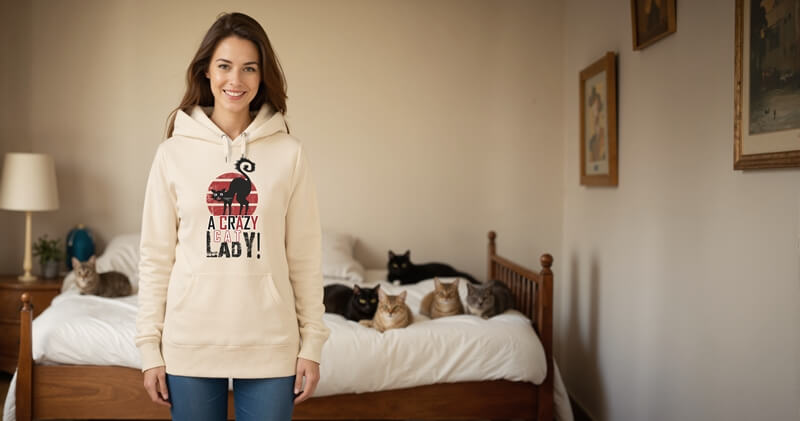 Cat lady mikina dámská